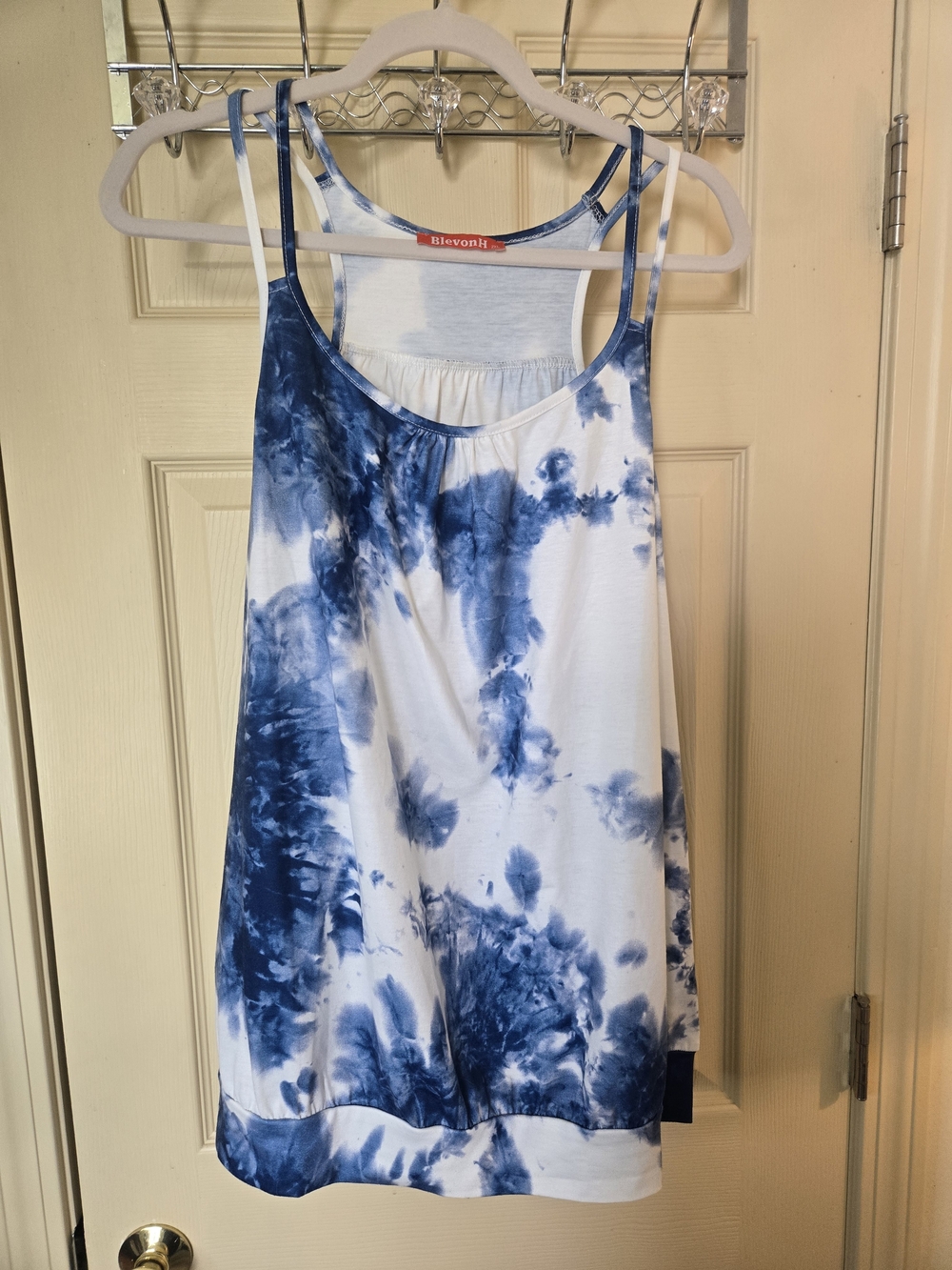 Women's Blue Tie-Dye Tank Top